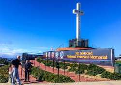 Mount Soledad is an 822-foot tall hill on the east Mount Soledad is an 822-foot tall hill on the eastern edge of La Jolla. This monument remains one of the highest points in San Diego. It was removed t